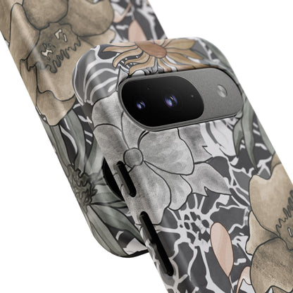 Funda resistente con diseño floral rústico para Google Pixel (mate)