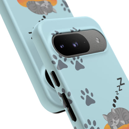 Snoozy Kitty - Funda resistente mate para Google Pixel