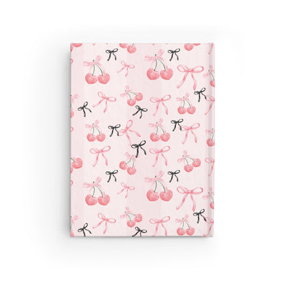 Pink Bow and Cherry Blank Journal