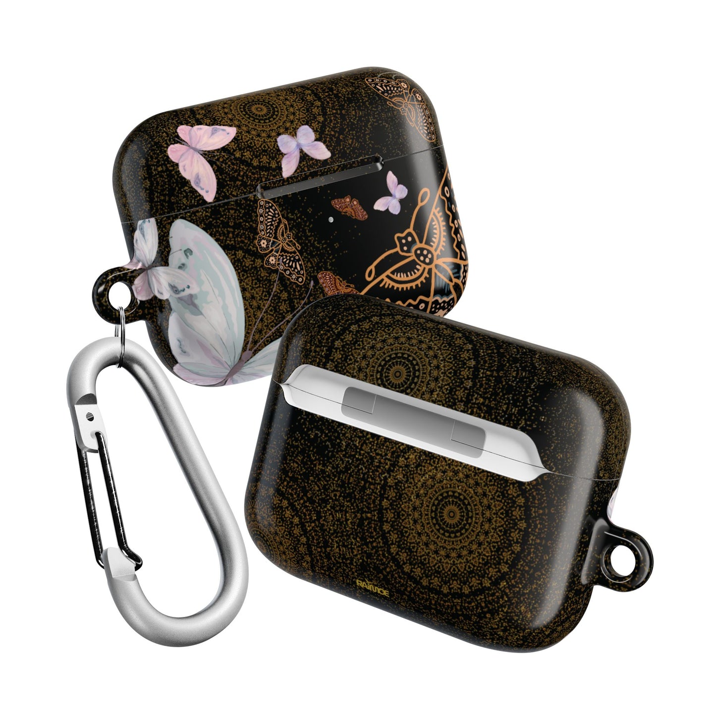Estuche para AirPods Pro Gen 2 con diseño de mariposa espiral
