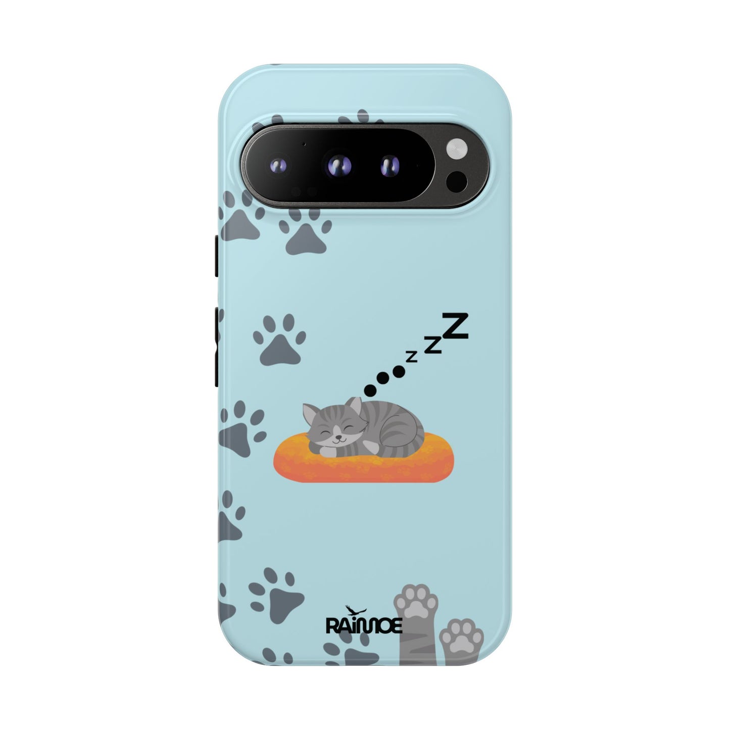 Snoozy Kitty - Funda resistente para Google Pixel (brillante)