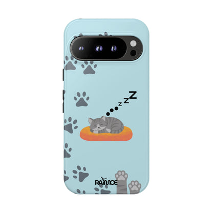Snoozy Kitty - Funda resistente para Google Pixel (brillante)