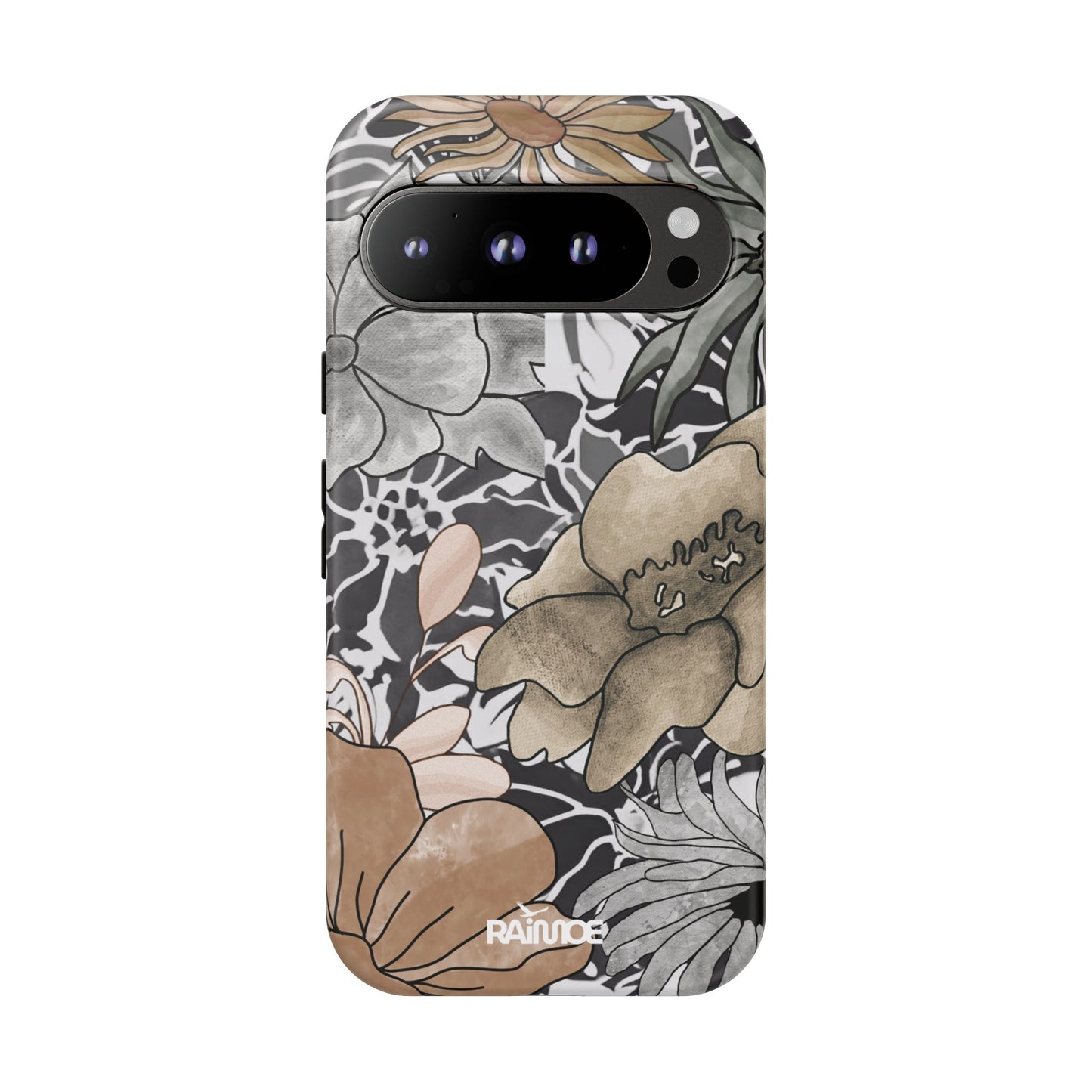 Funda resistente con diseño floral rústico para Google Pixel (mate)