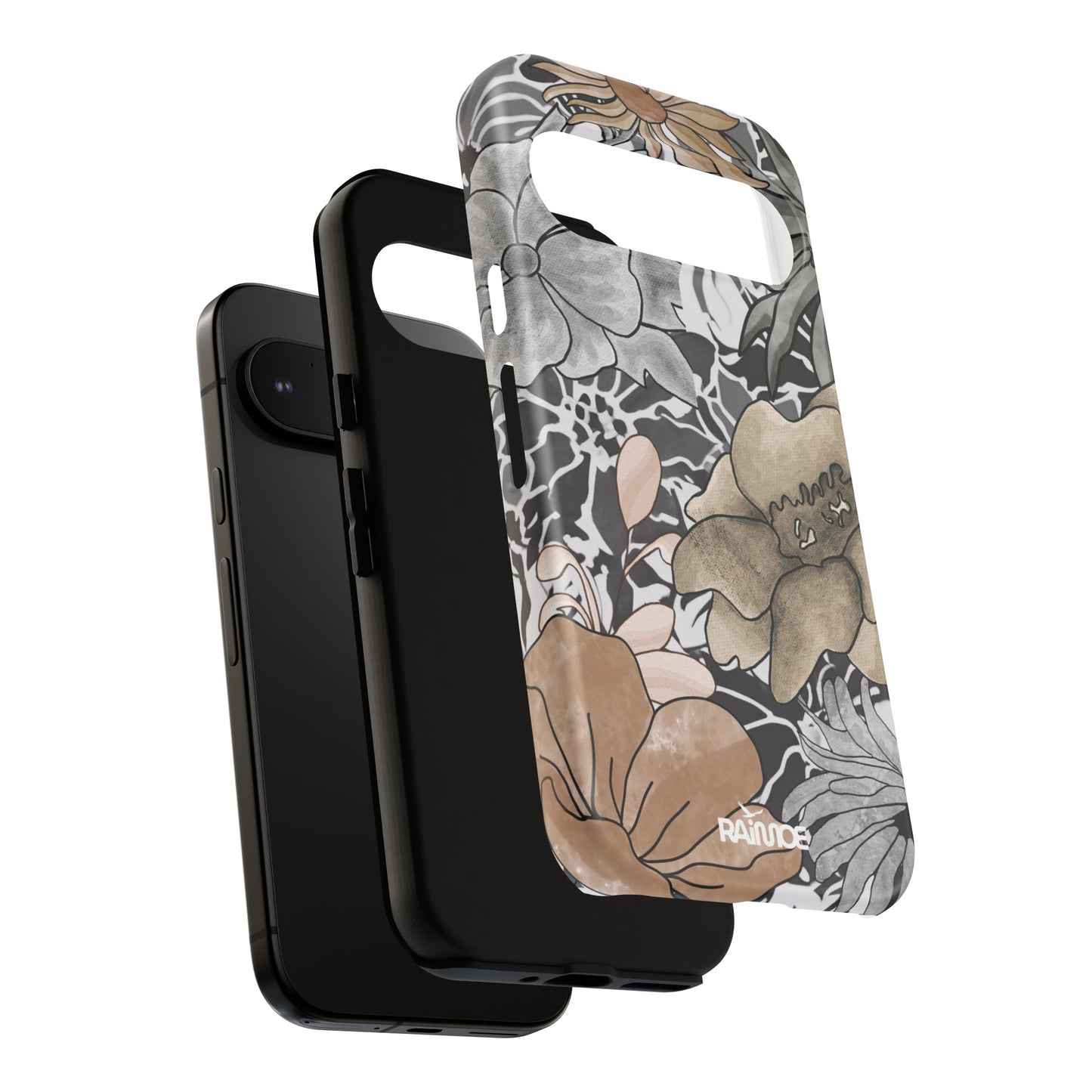 Funda resistente con diseño floral rústico para Google Pixel (mate)