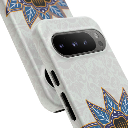 Blue Bloom - Funda resistente mate para Google Pixel