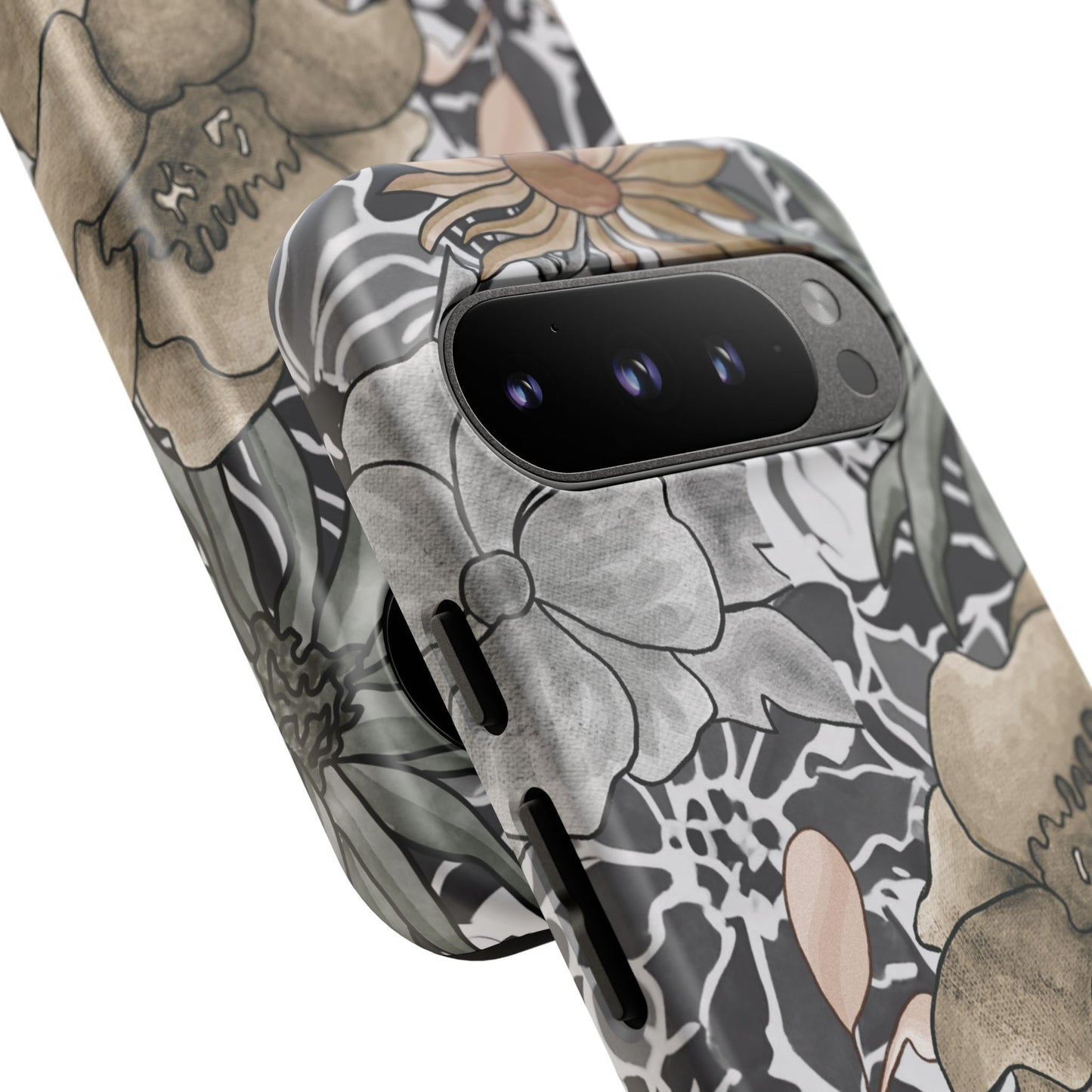 Funda resistente con diseño floral rústico para Google Pixel (mate)