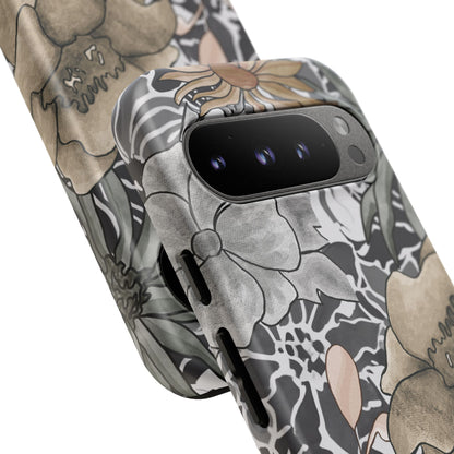 Funda resistente con diseño floral rústico para Google Pixel (mate)