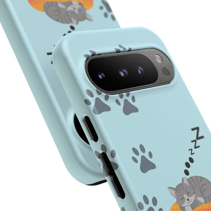 Snoozy Kitty - Funda resistente mate para Google Pixel