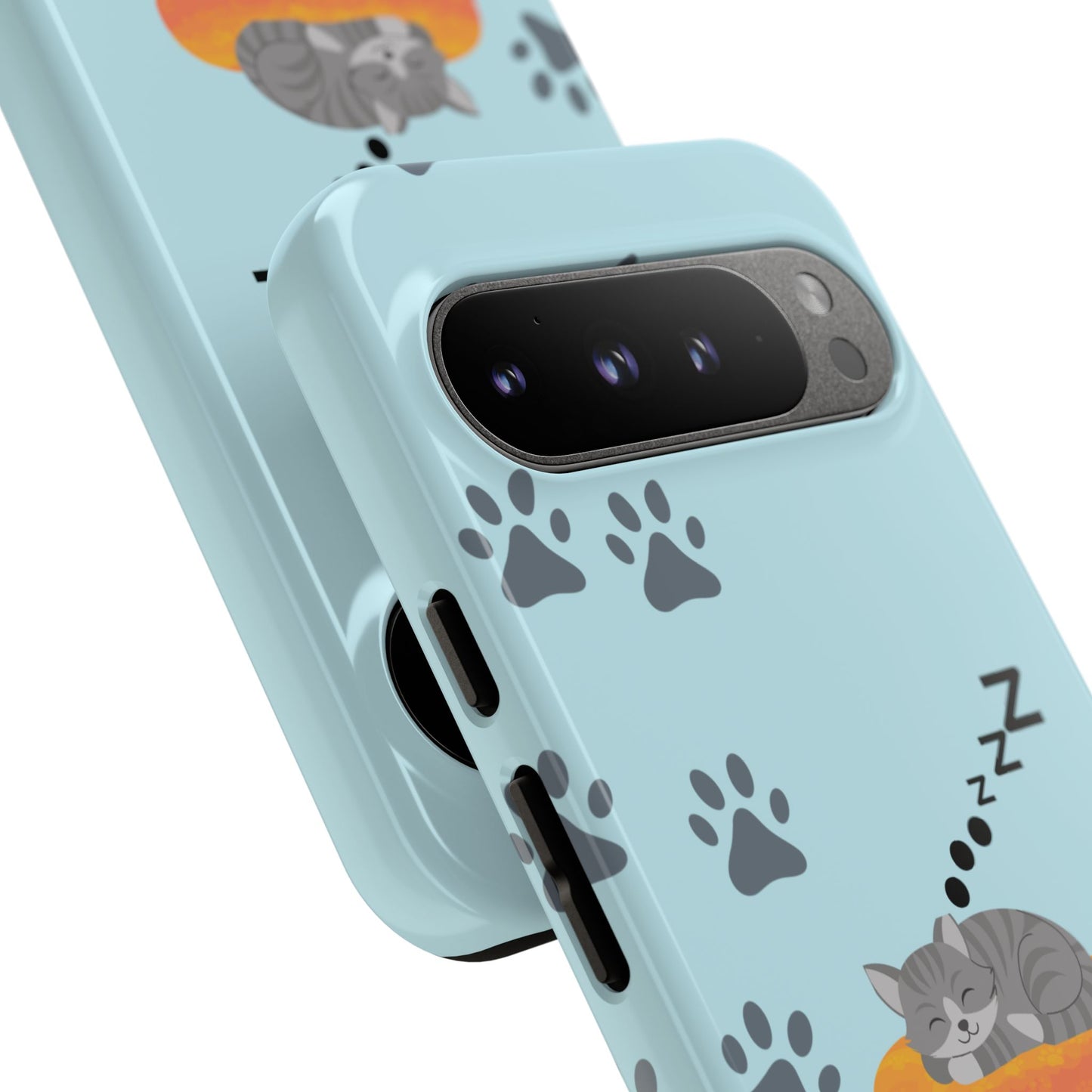 Snoozy Kitty - Funda resistente para Google Pixel (brillante)