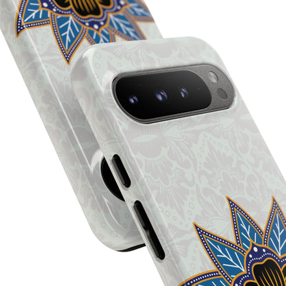 Blue Bloom - Funda resistente para Google Pixel (brillante)