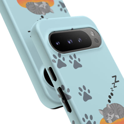 Snoozy Kitty - Funda resistente mate para Google Pixel