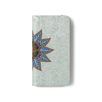 Blue Bloom - Funda con tapa para Samsung Galaxy
