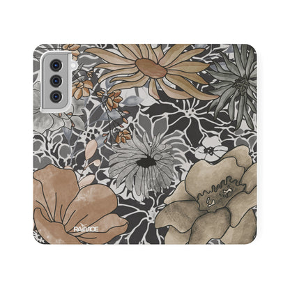 素朴な花柄 - Samsung Galaxy フリップケース