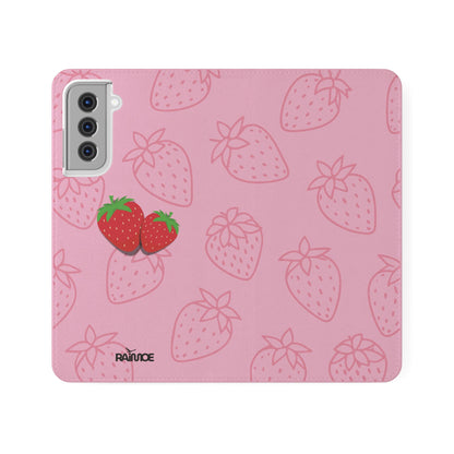 Fresa jugosa - Funda con tapa para Samsung Galaxy