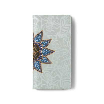 Blue Bloom - Funda con tapa para Samsung Galaxy