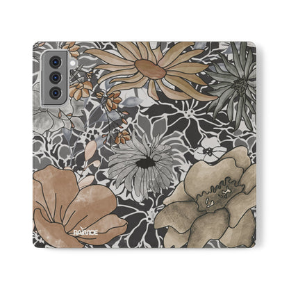 素朴な花柄 - Samsung Galaxy フリップケース