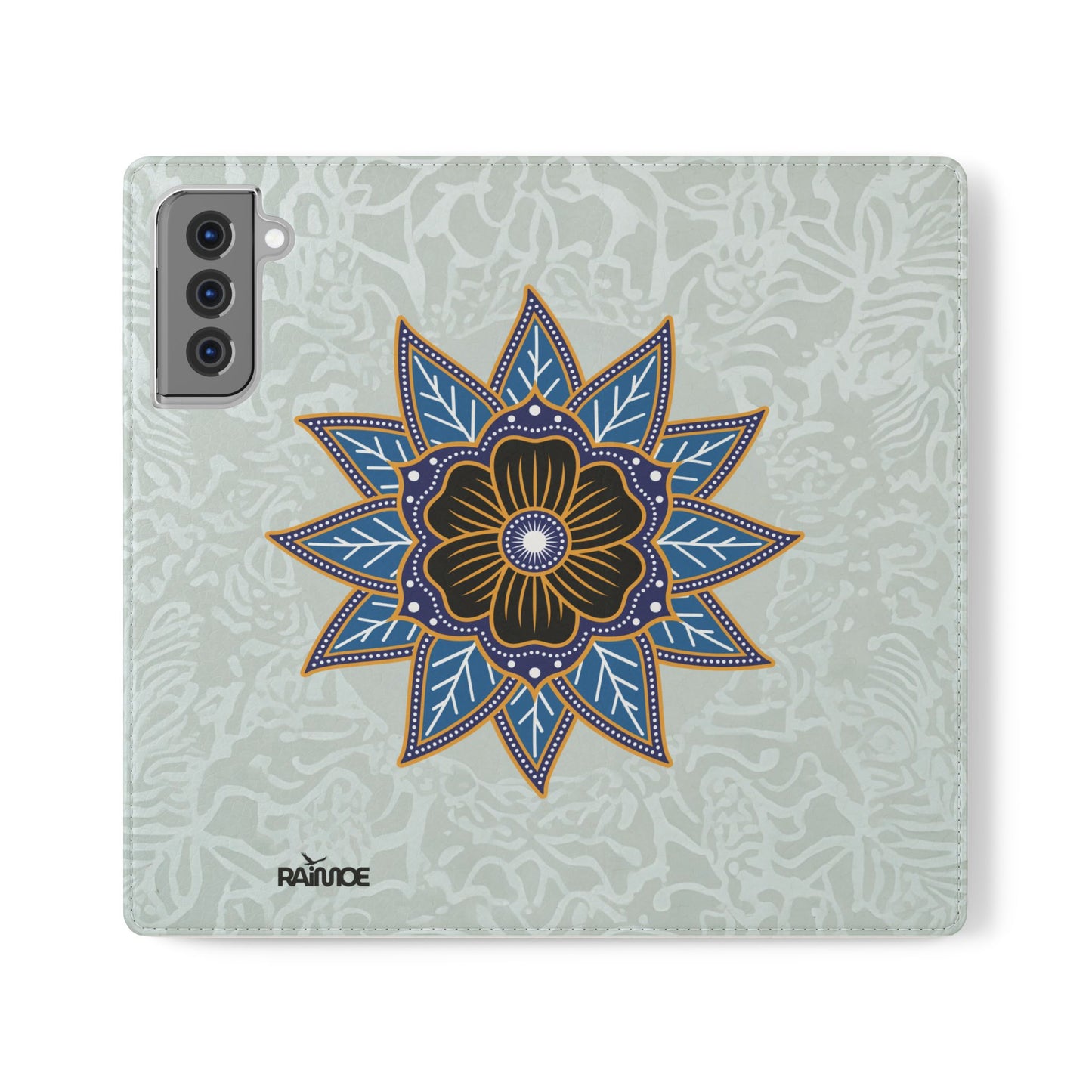 Blue Bloom - Funda con tapa para Samsung Galaxy