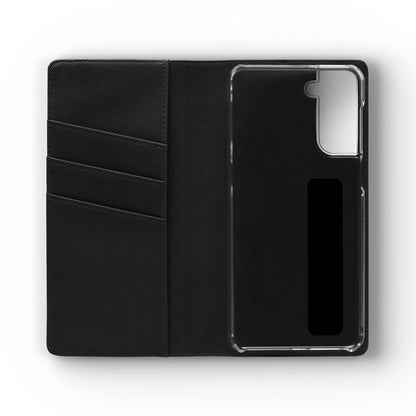 Blue Bloom - Funda con tapa para Samsung Galaxy