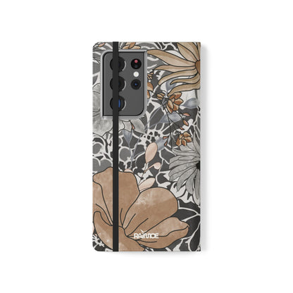 素朴な花柄 - Samsung Galaxy フリップケース