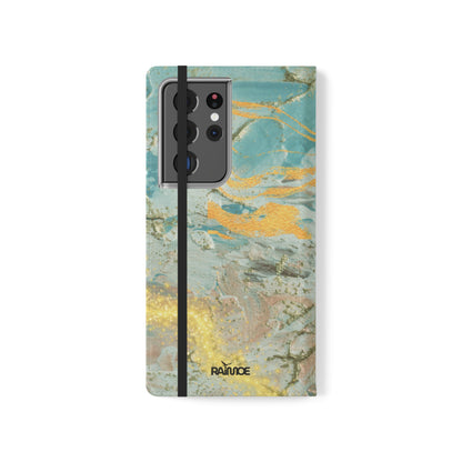 ゴールデン ウェーブ - Samsung Galaxy フリップケース
