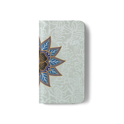 Blue Bloom - Funda con tapa para Samsung Galaxy