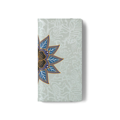 Blue Bloom - Funda con tapa para Samsung Galaxy