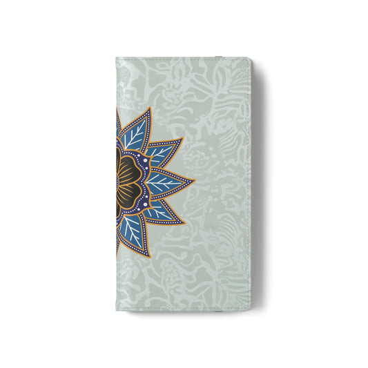 Blue Bloom - Funda con tapa para Samsung Galaxy