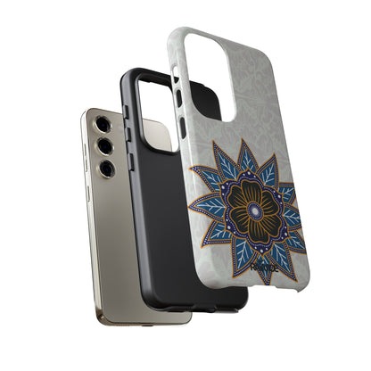 Blue Bloom - Funda resistente para Samsung Galaxy (brillante)
