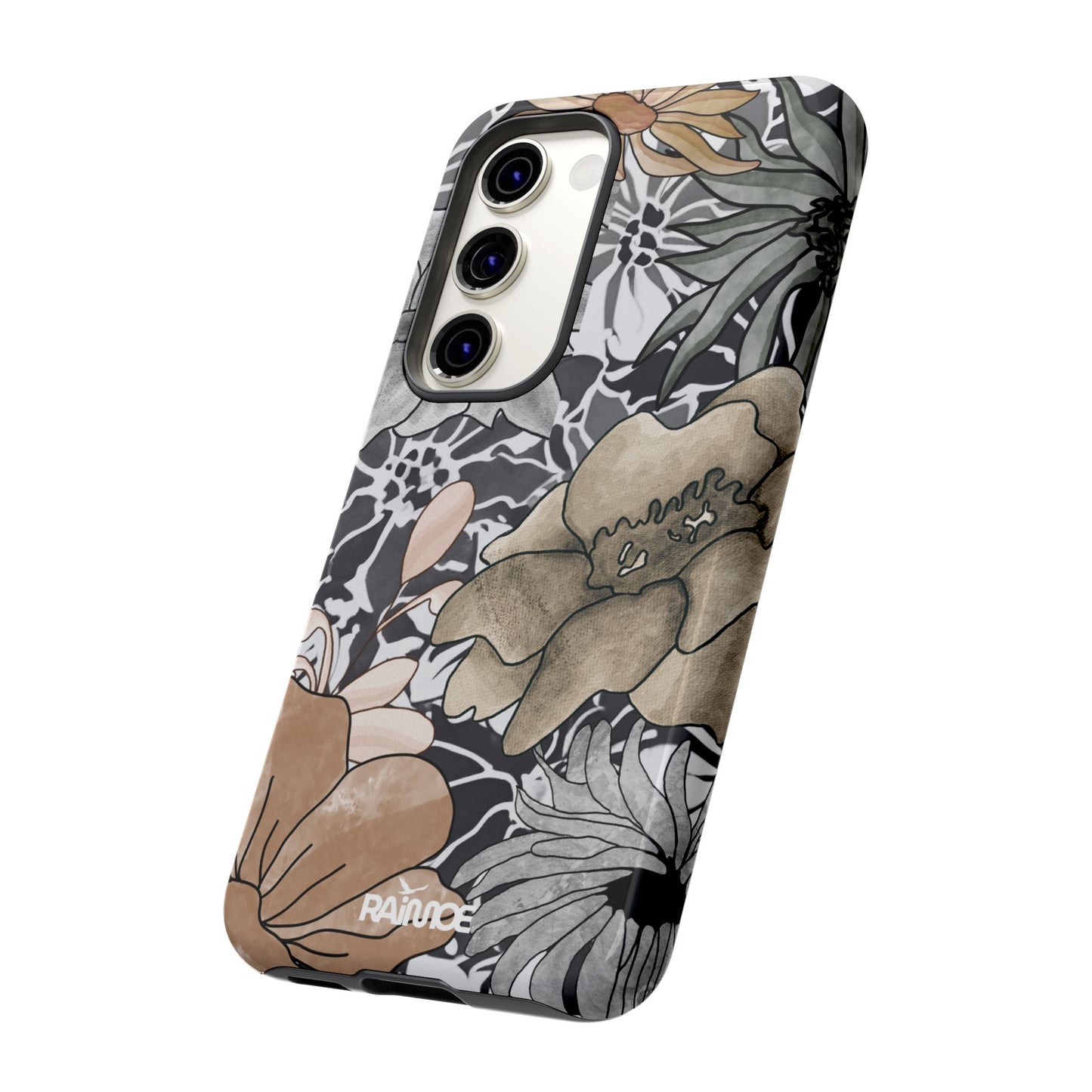 Funda rígida para Samsung Galaxy (brillante) con diseño floral rústico