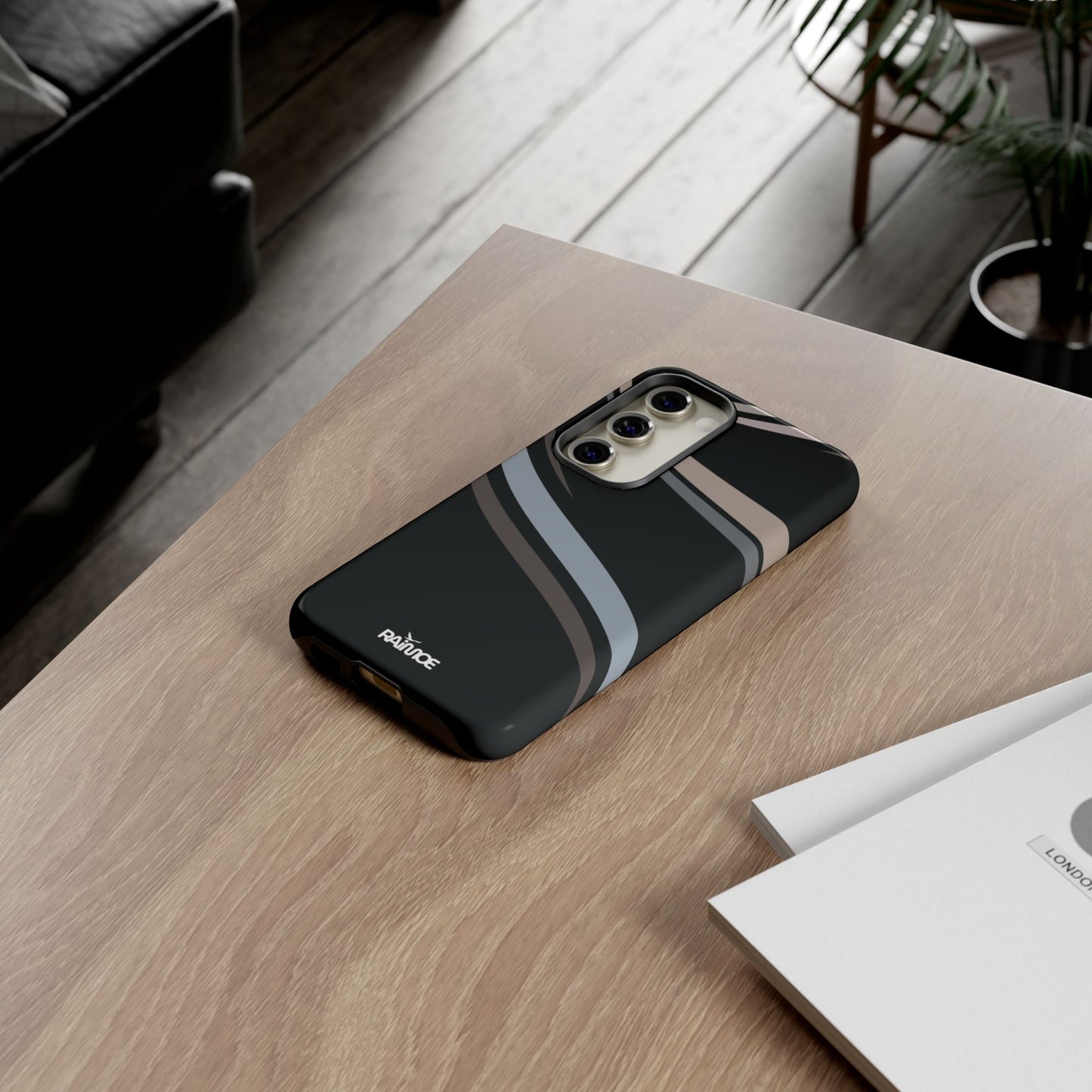 Funda rígida brillante para Samsung Galaxy con líneas onduladas