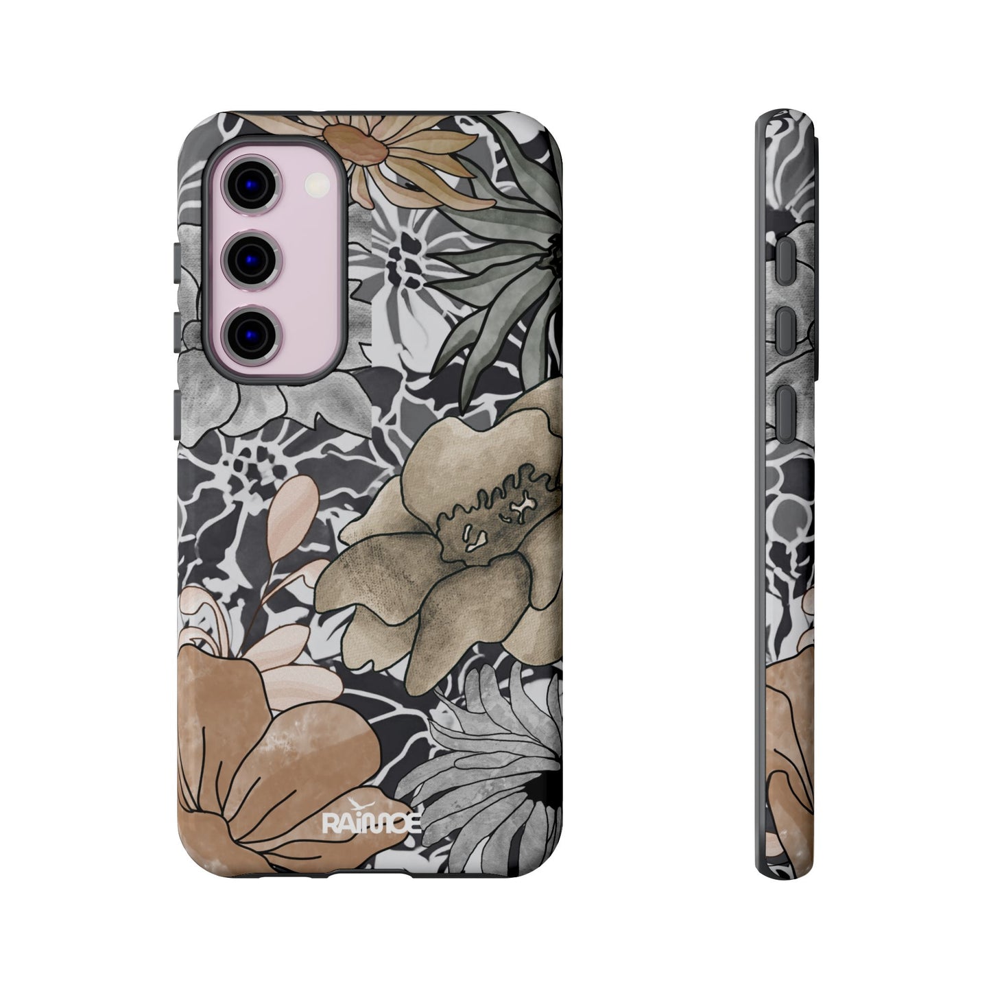 Funda rígida para Samsung Galaxy (brillante) con diseño floral rústico