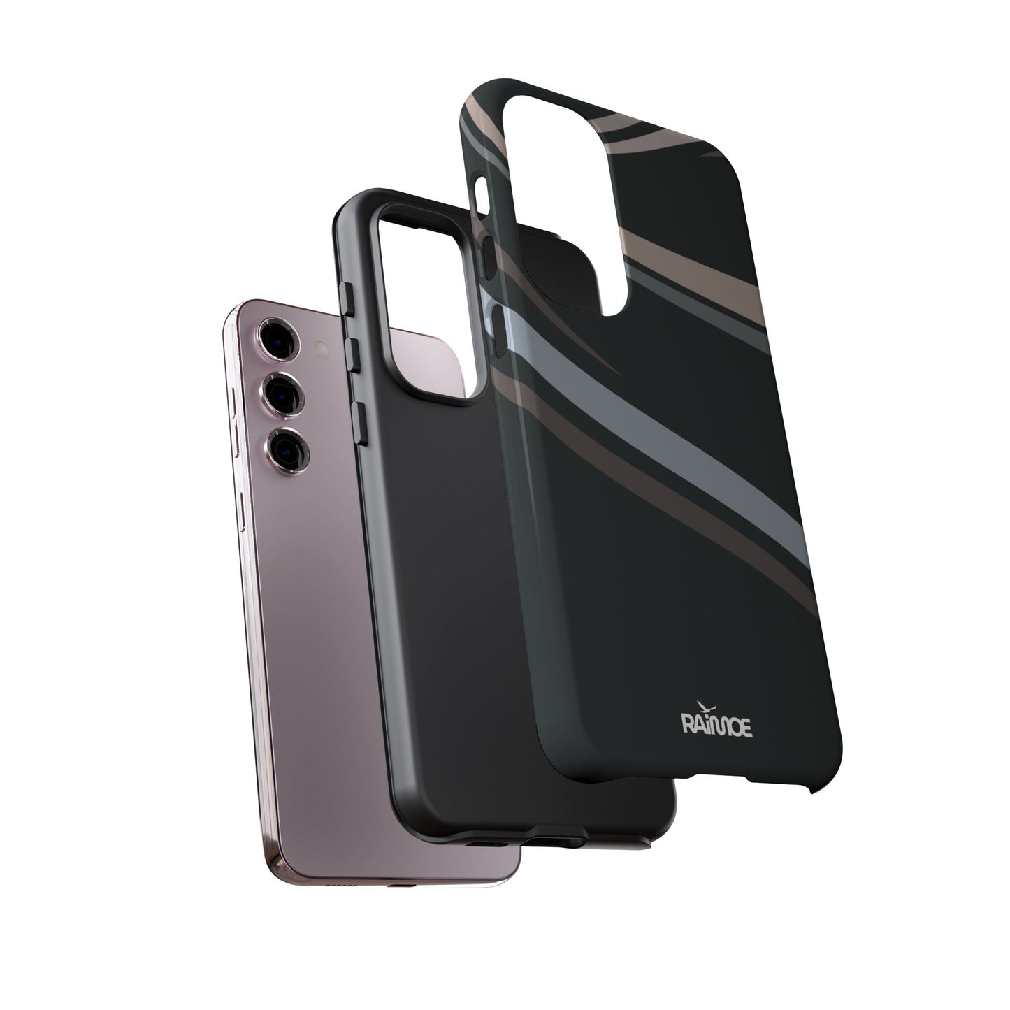 Funda rígida brillante para Samsung Galaxy con líneas onduladas