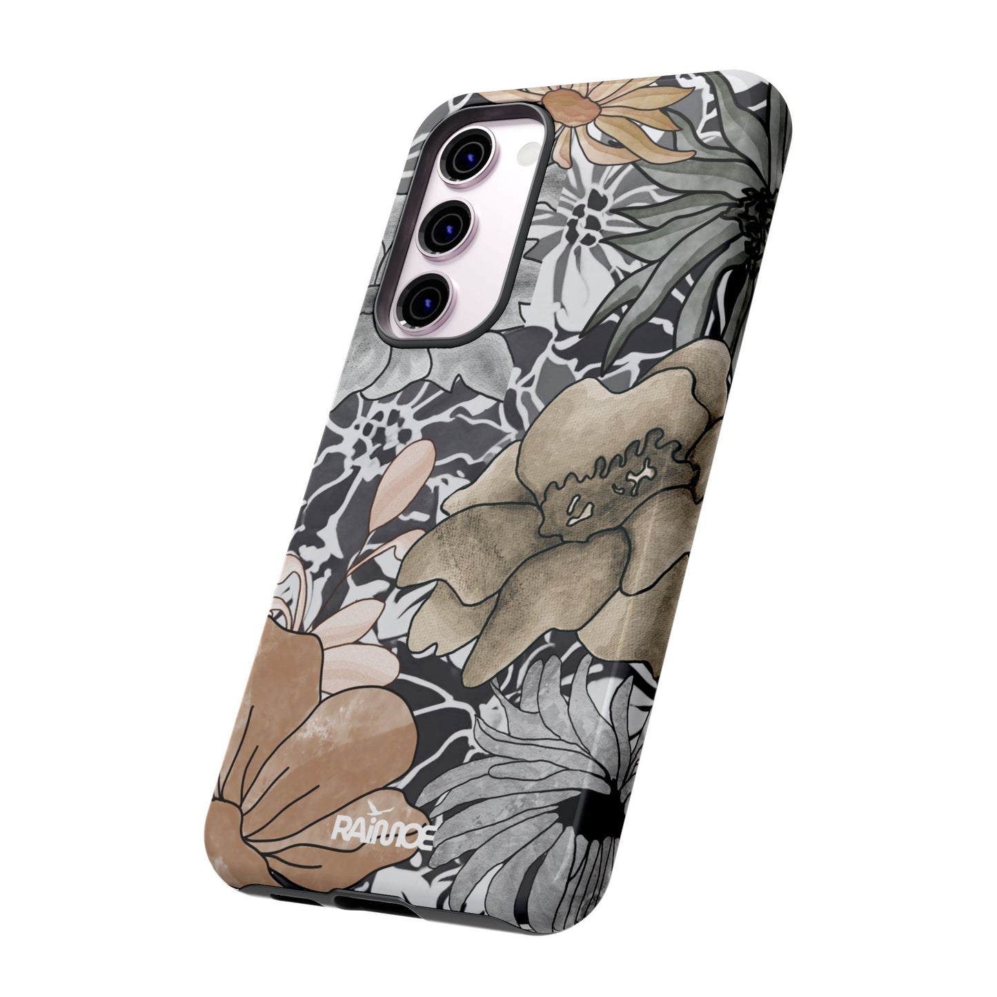 Funda rígida para Samsung Galaxy (brillante) con diseño floral rústico