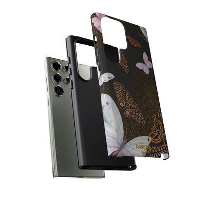 Funda resistente con diseño de mariposa espiral para Samsung Galaxy (brillante)