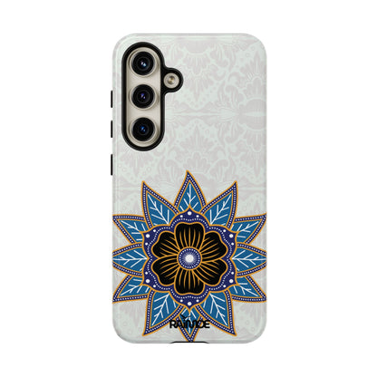 Blue Bloom - Funda resistente para Samsung Galaxy (brillante)