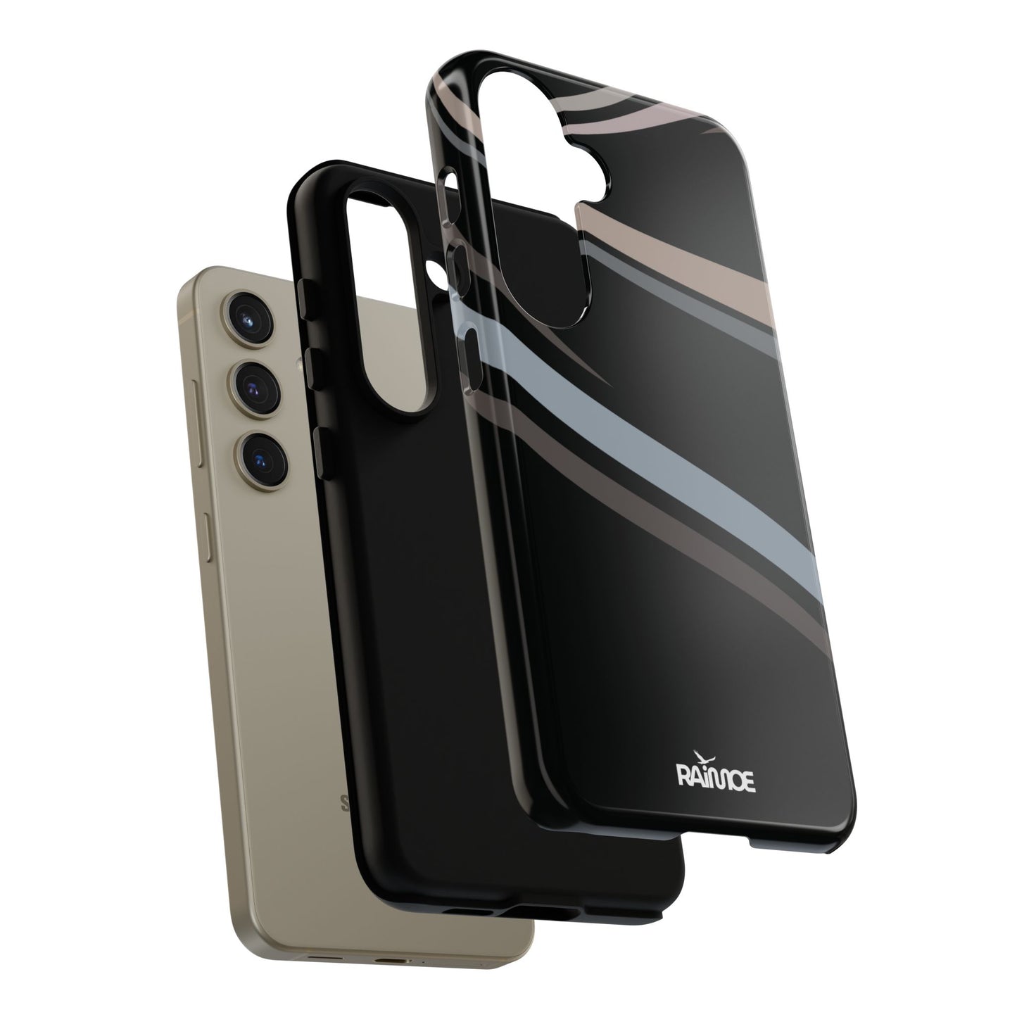 Funda rígida brillante para Samsung Galaxy con líneas onduladas