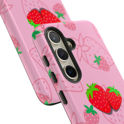 Fresa Jugosa - Funda Resistente para Samsung Galaxy (Brillante)