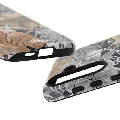 Funda rígida para Samsung Galaxy (brillante) con diseño floral rústico