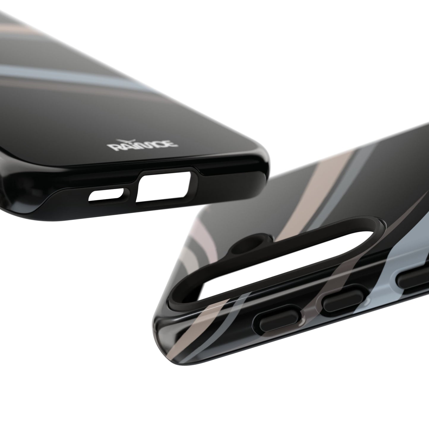 Funda rígida brillante para Samsung Galaxy con líneas onduladas