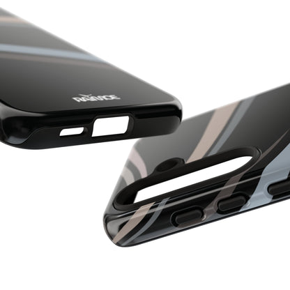 Funda rígida brillante para Samsung Galaxy con líneas onduladas