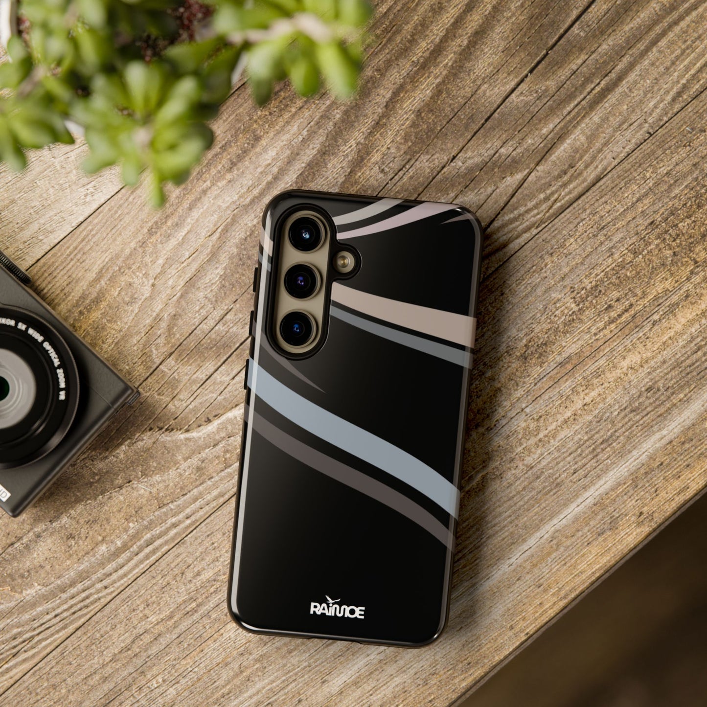Funda rígida brillante para Samsung Galaxy con líneas onduladas