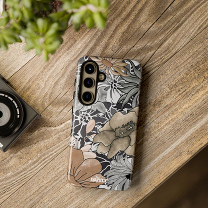 Funda rígida para Samsung Galaxy (brillante) con diseño floral rústico
