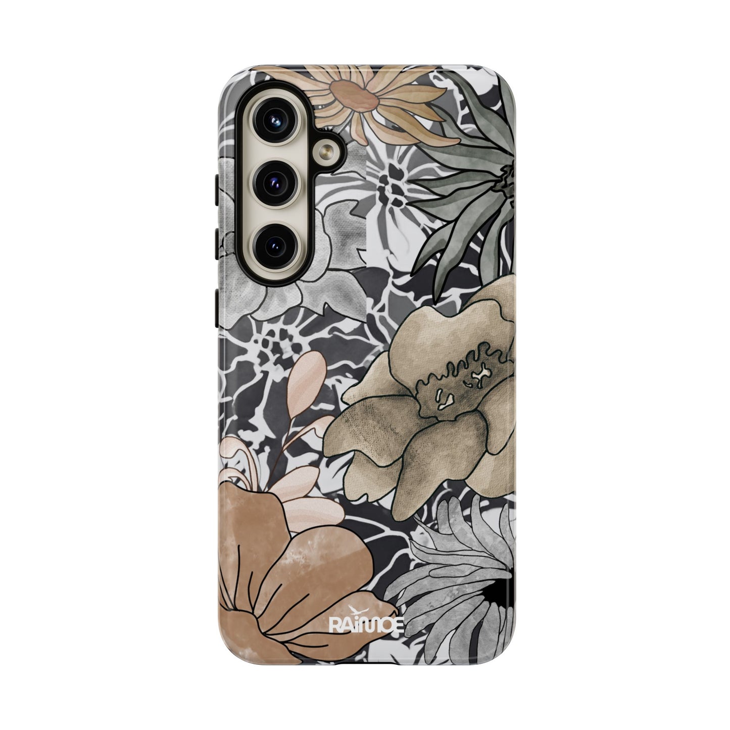 Funda rígida para Samsung Galaxy (brillante) con diseño floral rústico