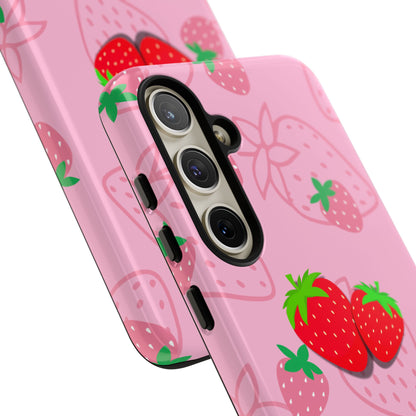 Fresa Jugosa - Funda Resistente para Samsung Galaxy (Brillante)