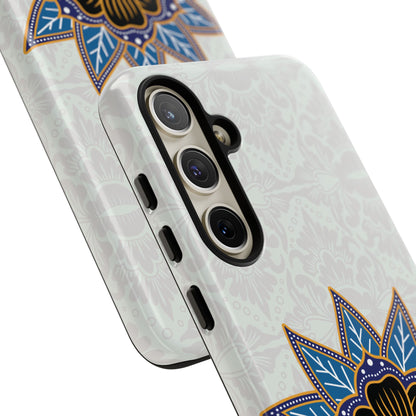 Blue Bloom - Funda resistente para Samsung Galaxy (brillante)