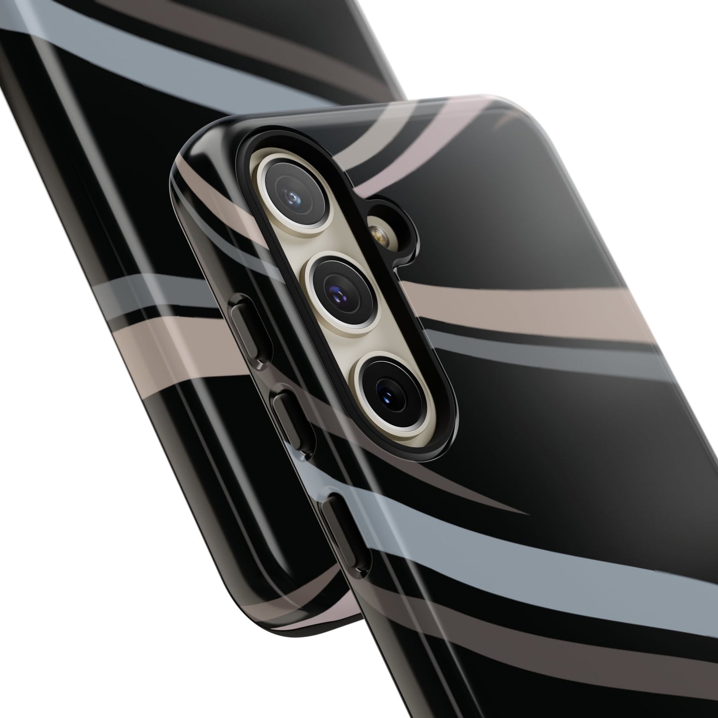 Funda rígida brillante para Samsung Galaxy con líneas onduladas