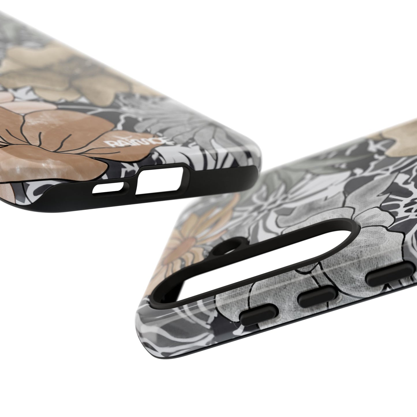 Funda rígida para Samsung Galaxy (brillante) con diseño floral rústico