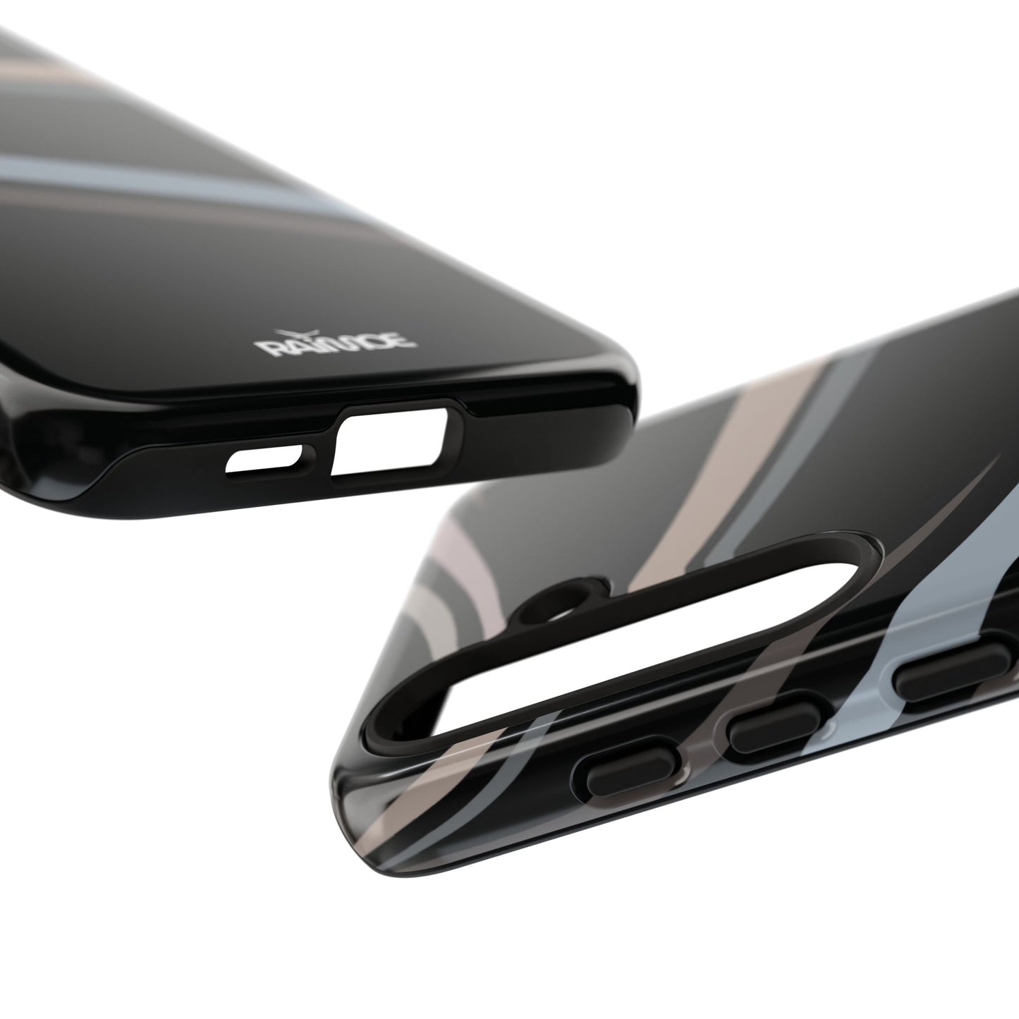 Funda rígida brillante para Samsung Galaxy con líneas onduladas