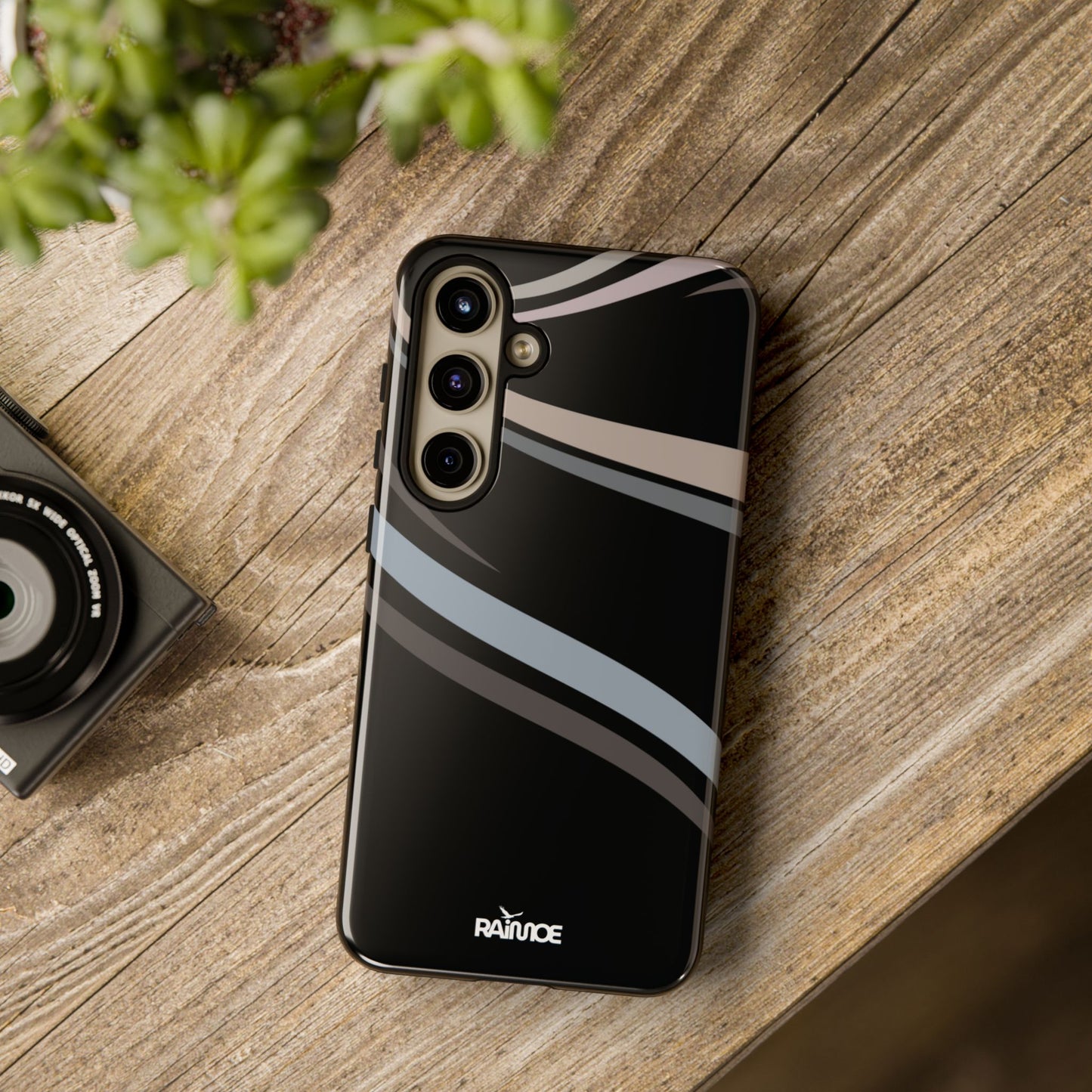 Funda rígida brillante para Samsung Galaxy con líneas onduladas