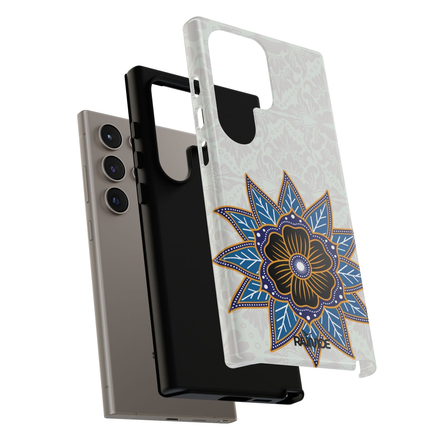 Blue Bloom - Funda resistente para Samsung Galaxy (brillante)
